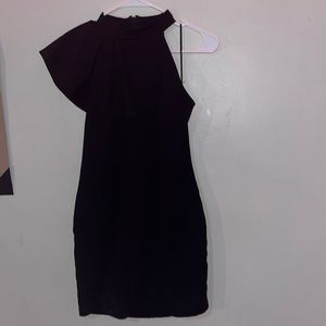 Black one shoulder ruffled dress mini great quality super cute !